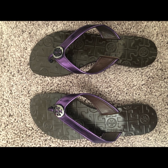 TB Thora Thong crock purple sandals - Picture 3 of 10